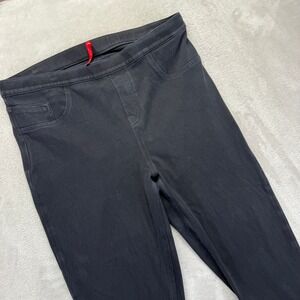 SPANX Pants Women's 1X Black Ponte Knit Jeggings Pull On Comfort Stretch Denim